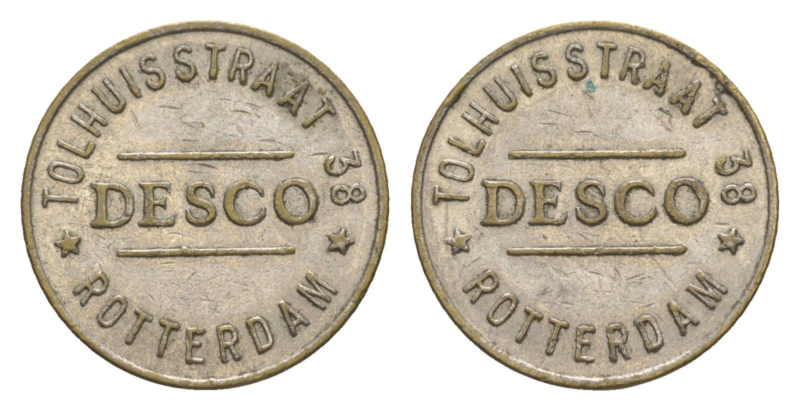 Нидерланды, Роттердам жетон DESCO ND диаметр 20 мм, вес 4,2 гр медно-никель 4649-623