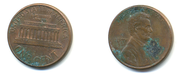 США 1 цент 1987 D, Линкольн KM 201b цинк плакированный медью 179-422