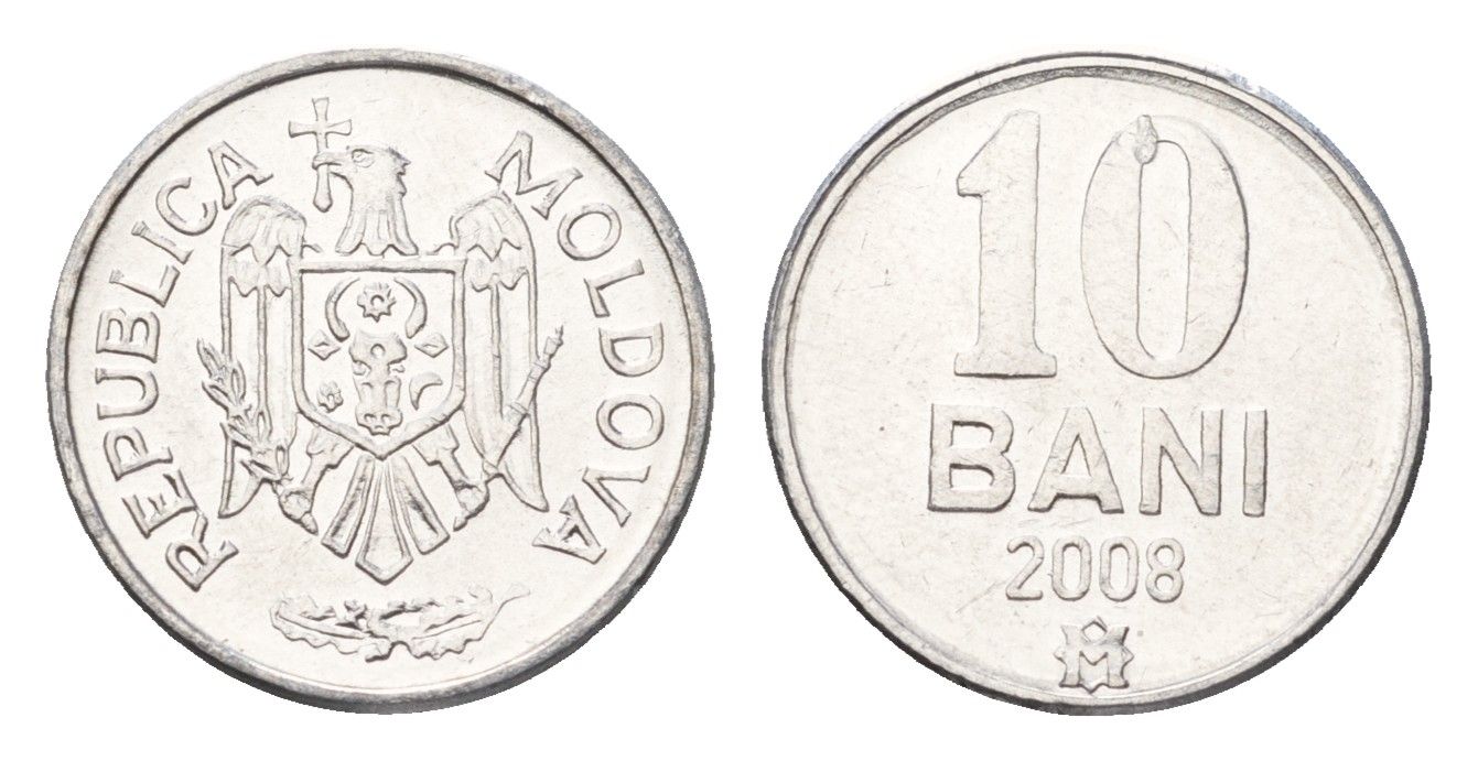 Молдавия (Молдова) 10 бань (бани) 2008 KM 7 алюминий UNC 4694-1055