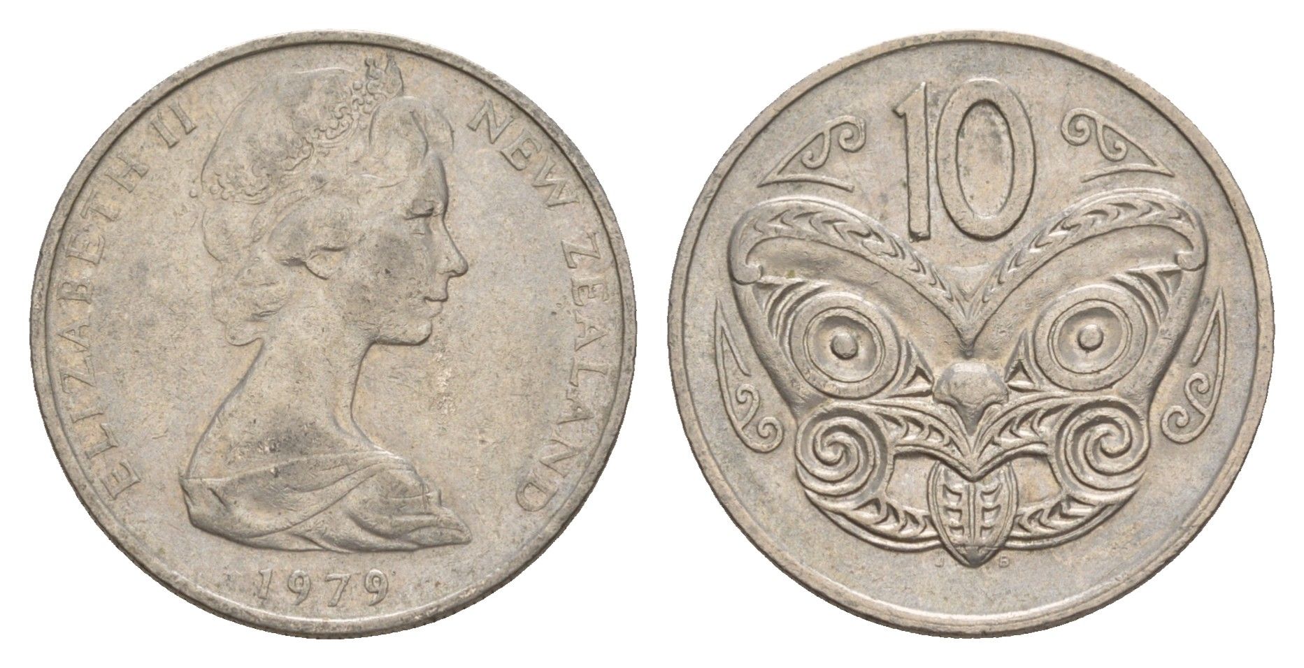Новая Зеландия 10 центов 1979 KM 41.1 медно-никель 4179-911
