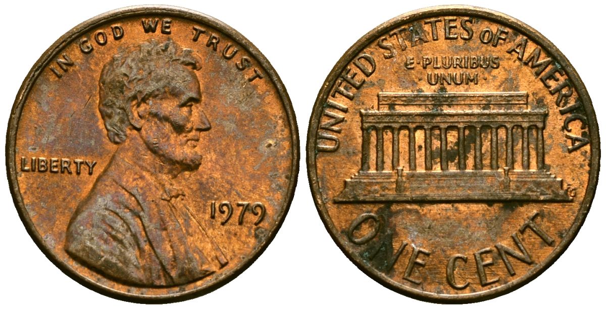 США 1 цент 1979 KM 201 медь цинк 4136-963