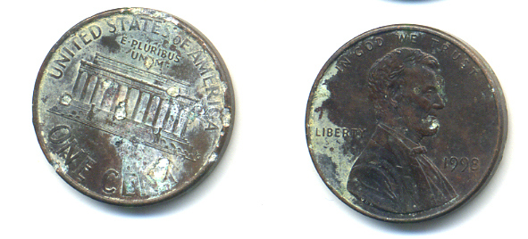 США 1 ЦЕНТ 1998 ЛИНКОЛЬН KM 201b цинк плакированный медью 86-343