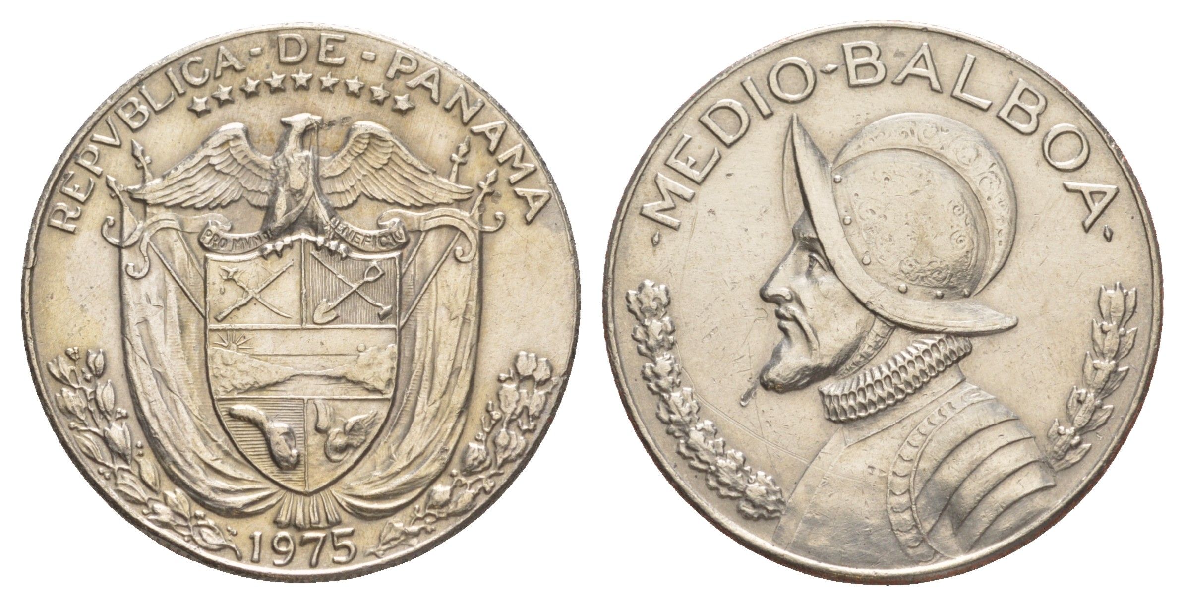 Панама 1/2 бальбоа (50 сентесимо) 1975 KM 12b медь плакированная медно-никелем 4634-1112