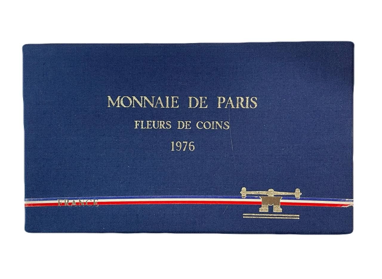 Франция официальный набор из 9 монет (1, 5, 10, 20 сантимов; 1/2, 1, 5, 10 и 50 франков) 1976 в оригинальной упаковке, с сертификатом KM SS 13 (925.1, 926a.1, 928, 929, 930, 931.1, 933, 940 и 941.1) BU 1-4-6-19