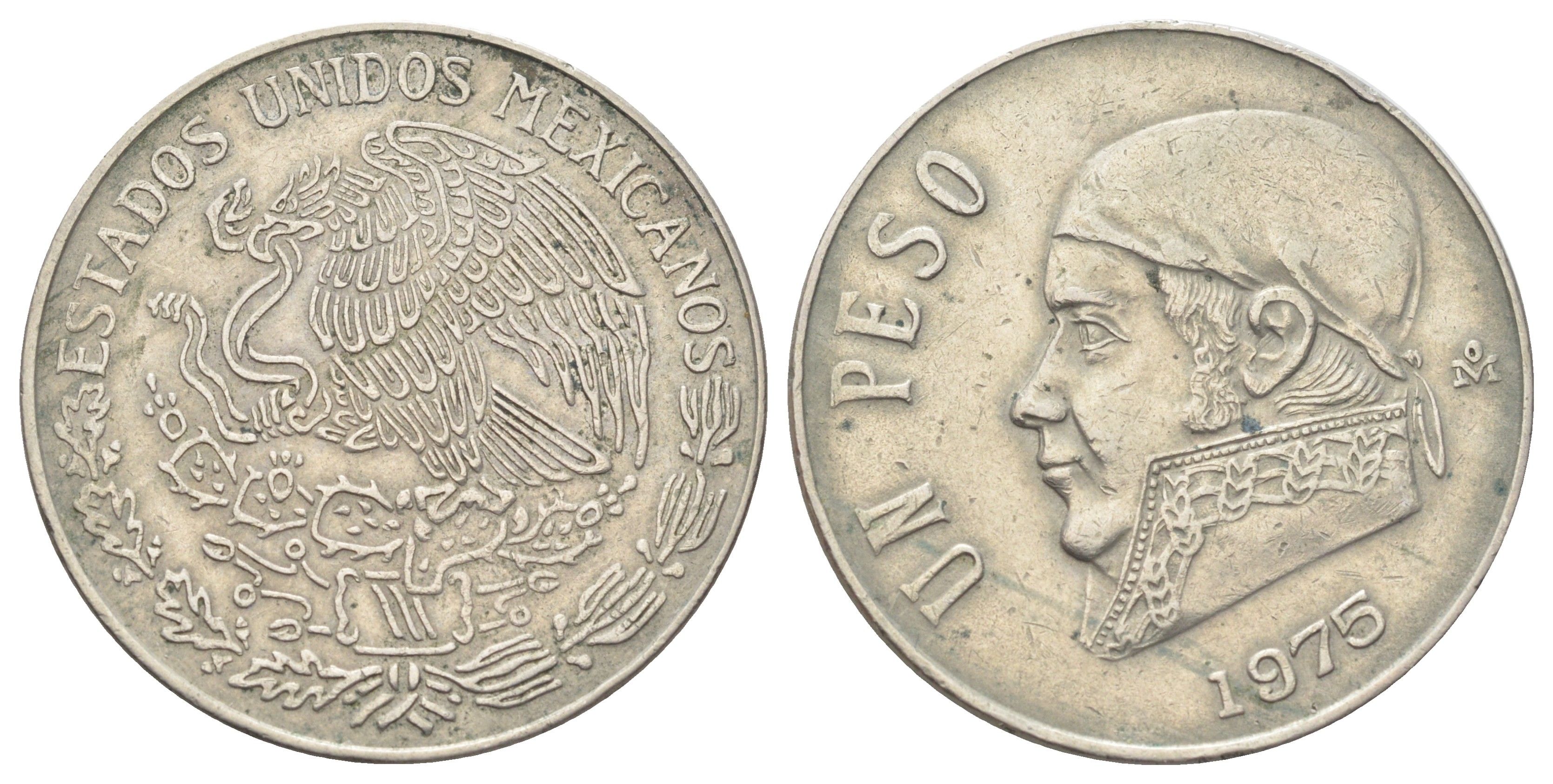 Мексика 1 песо 1975 Хосе Мария Морелос KM 460 медно-никель 4700-936