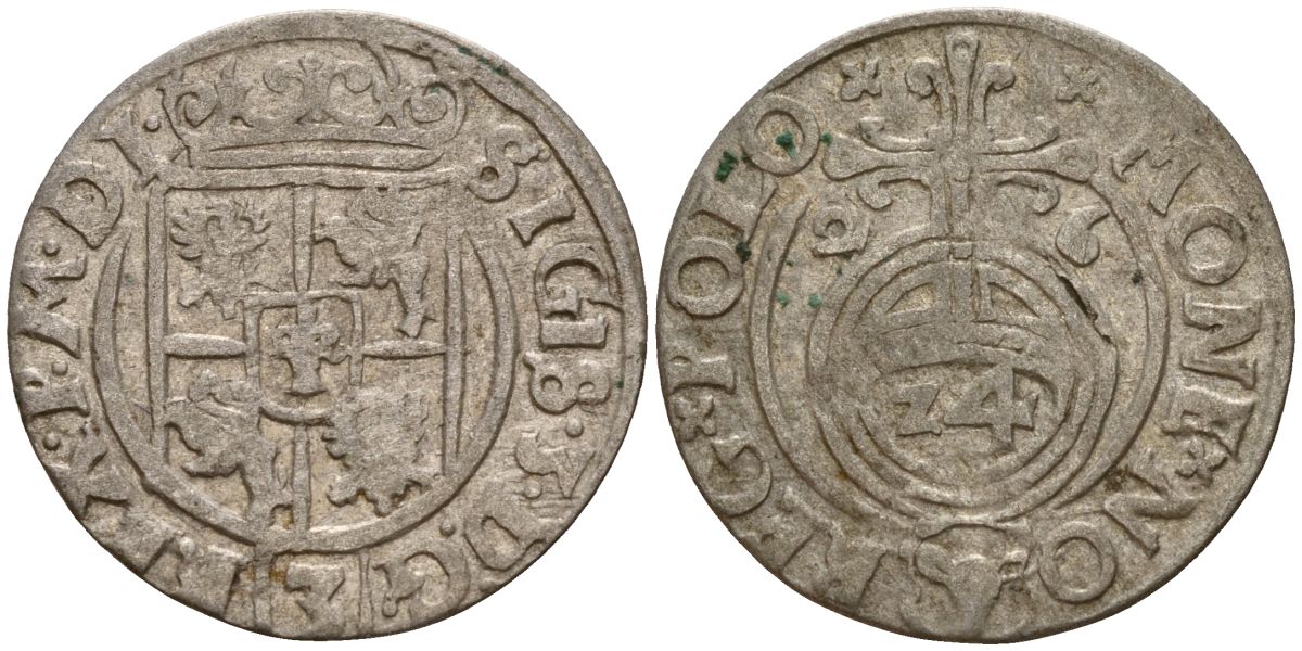 Польша 3 полкера (3 полторака - 1 крейцер) 1626 Сигизмунд III Ваза (1587-1632) Gorecki B.26, KM 41 серебро 4160-221