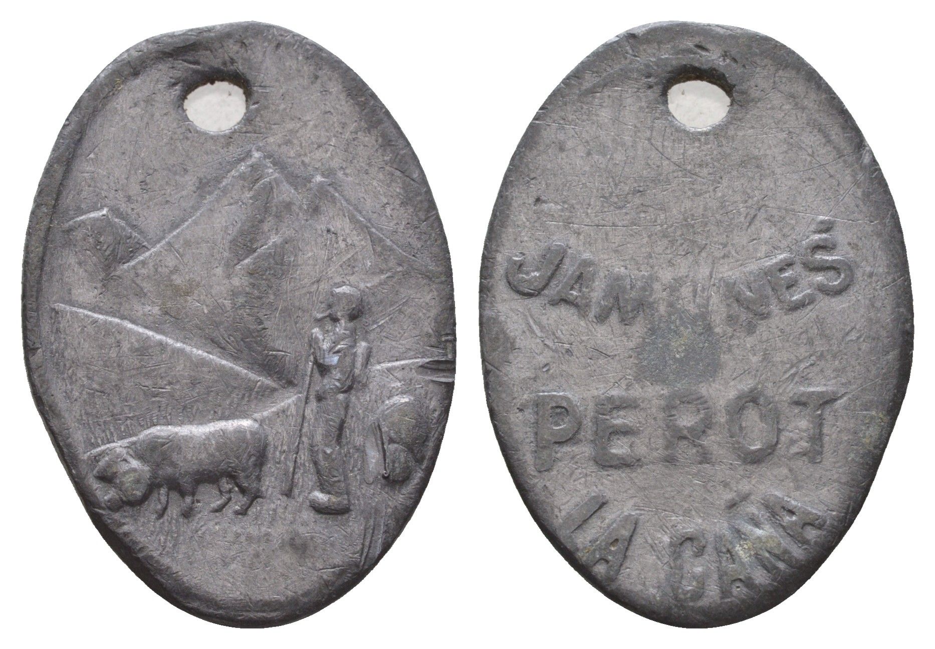 Румыния религиозный медальон размер 33x23 мм, вес 13,7 гр олово 210-224