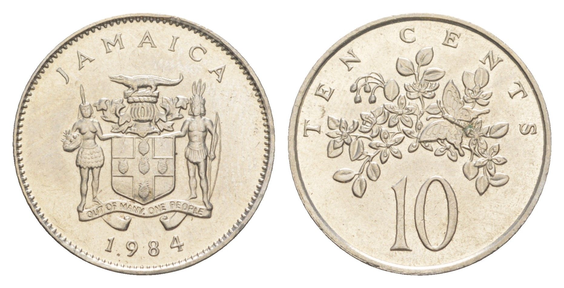 Ямайка 10 центов 1984 KM 47 медно-никель BU 4642-1021