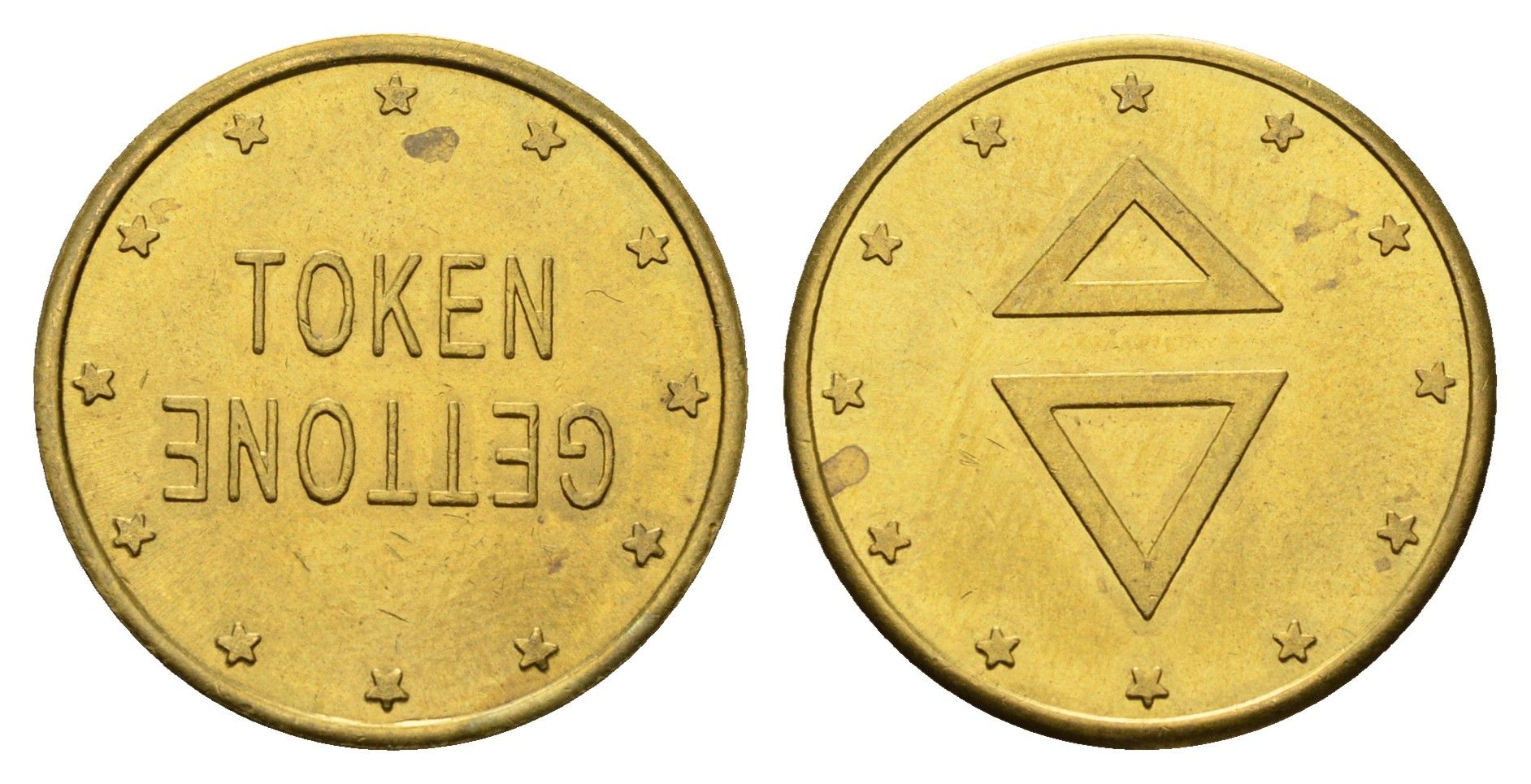 Италия жетон диаметр 24 мм, вес 5,6 гр латунь 4670-917