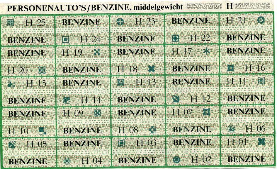 Нидерланды талоны на бензин ND 30 талонов   бумага   435-41-1-1
