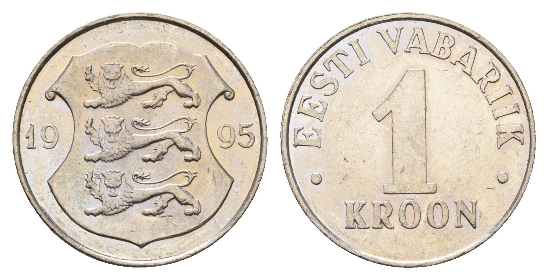 Эстония 1 крона 1995 KM 28 медно-никель aUNC 4688-623