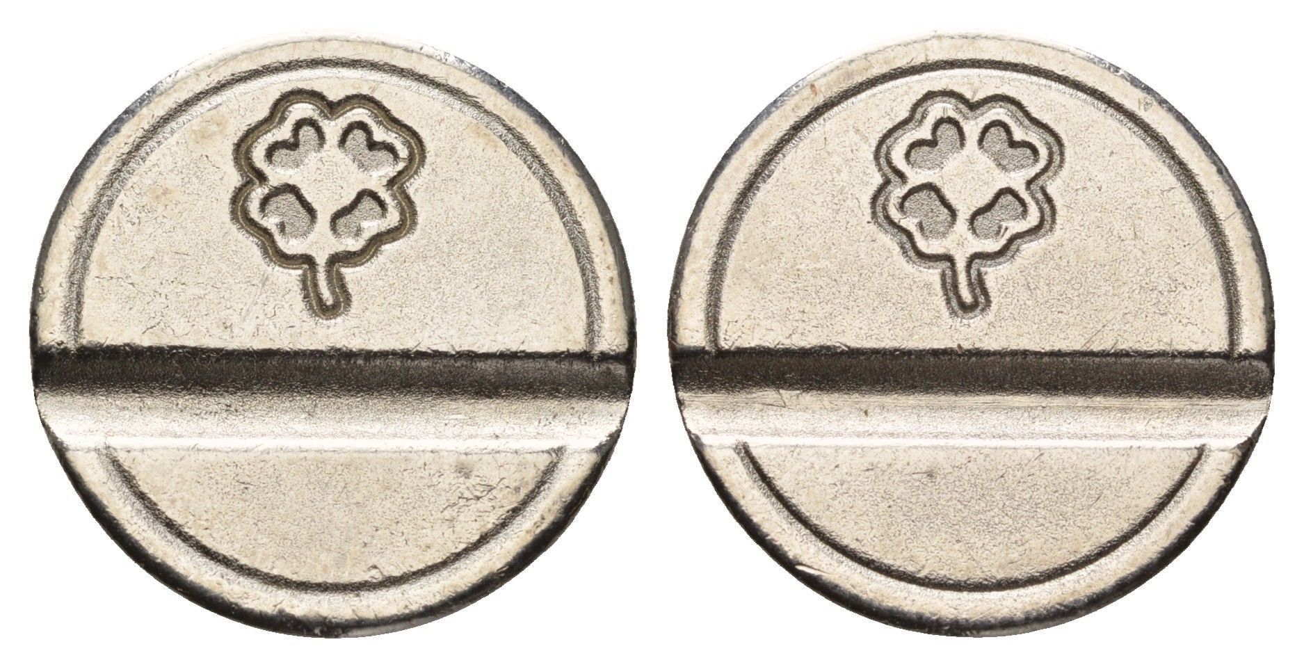 Италия жетон на развлекательных автоматов "Четырехлистный клевер" диаметр 24 мм, вес 4,7 гр никель 4670-522