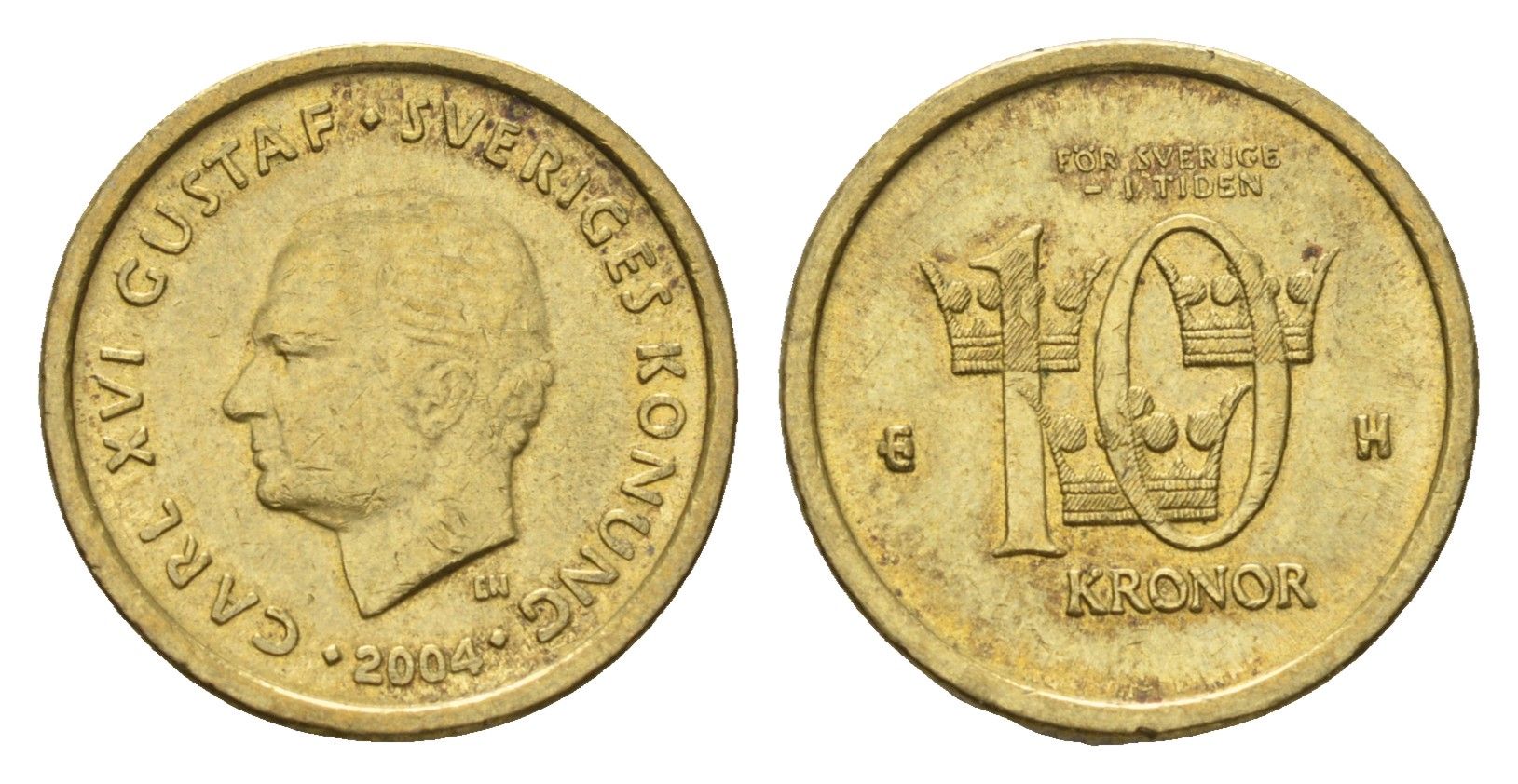 Швеция 10 крон 2004 Карл XVI Густав (1973-) KM 895 нордик 4642-742