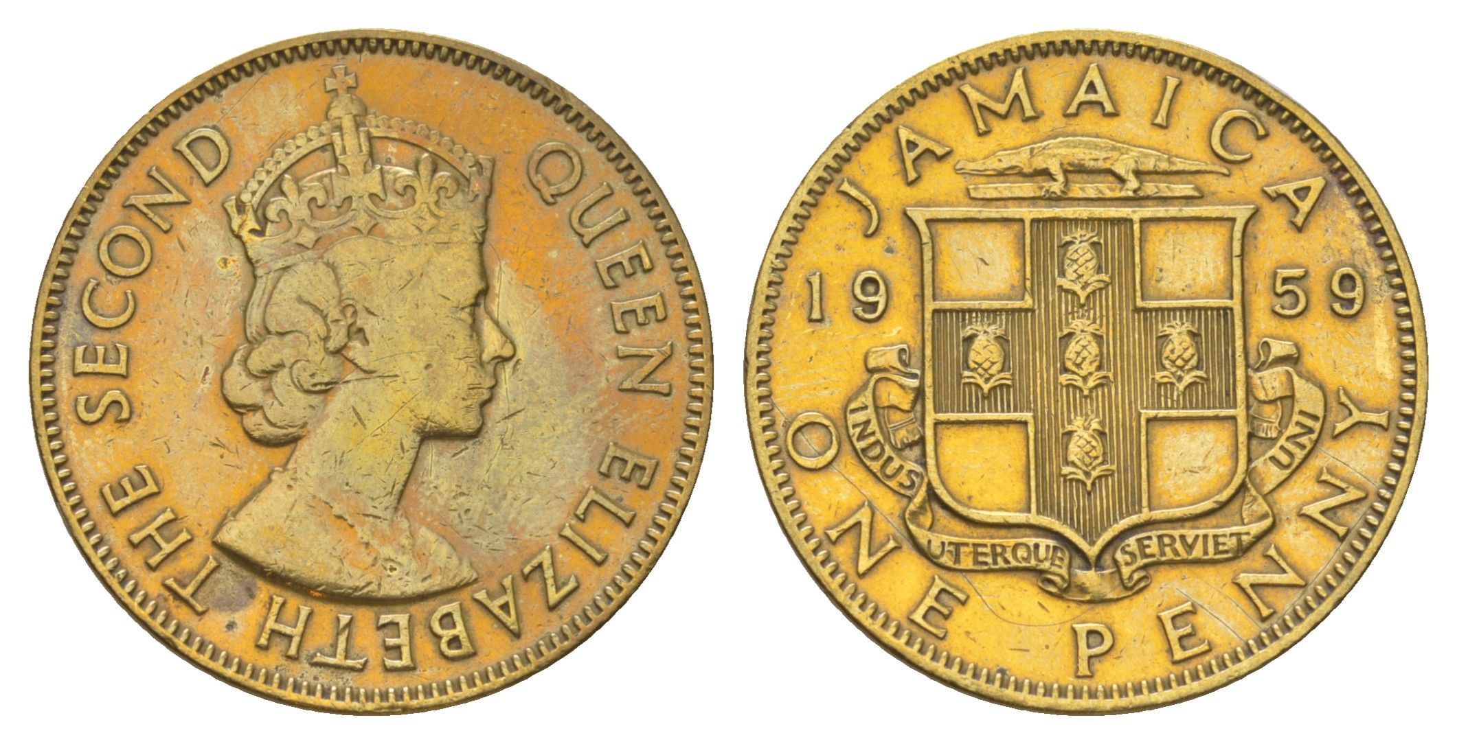 Ямайка 1 пенни 1959 KM 37 никель латунь 4628-644