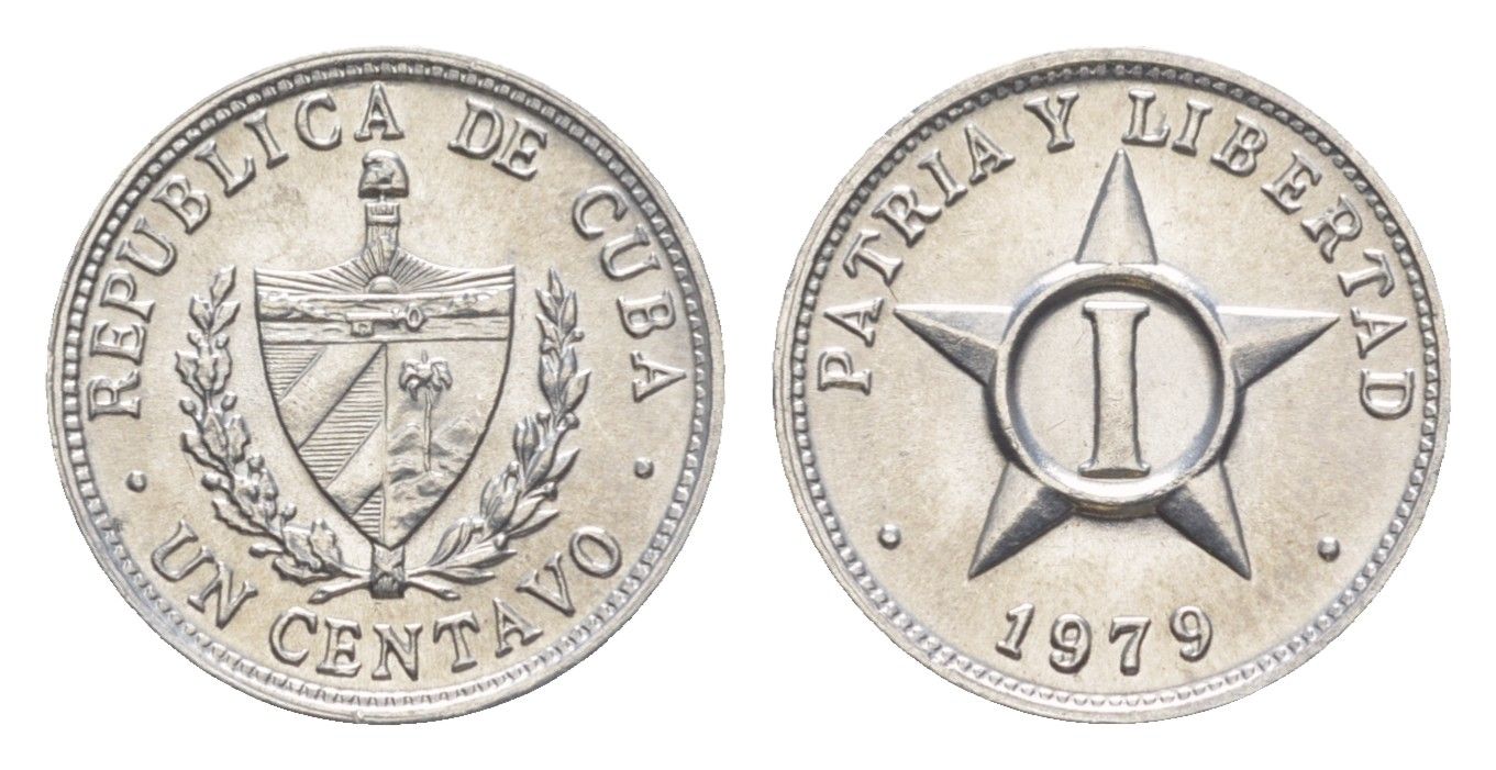 Куба 1 сентаво 1979 KM 33.1 алюминий UNC 4636-657