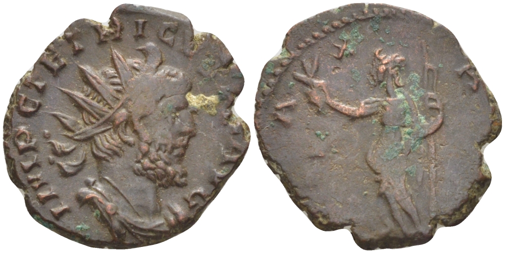 Римская Империя (императоры в Галлии) антониниан 272 - 273 Тетрик I. PAX AVG, Пация, персонификация Мира, Колония Агриппины, Good Very fine RIC 100 биллон 1073-14-43