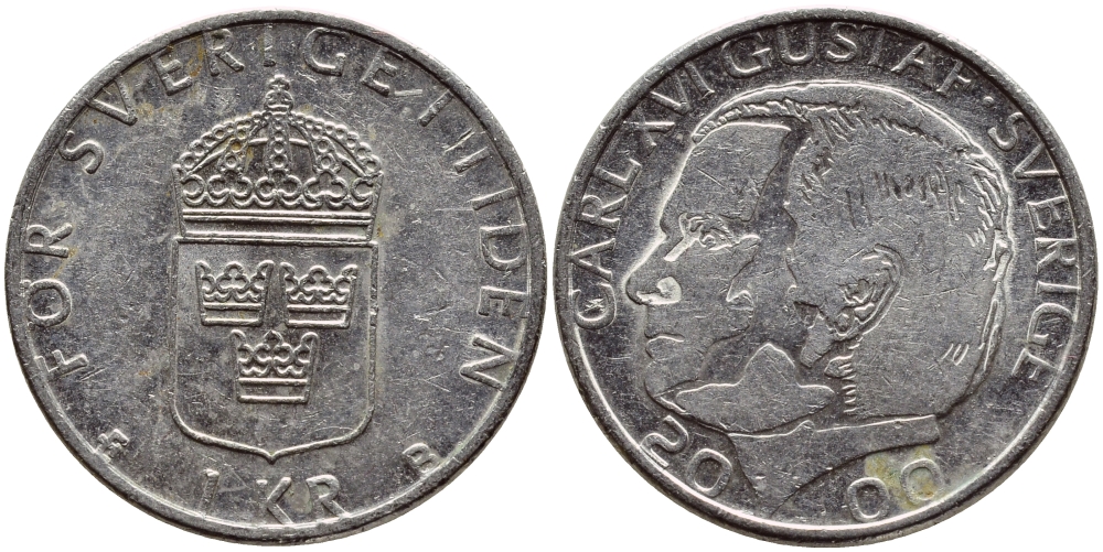 Швеция 1 крона 2000 Карл XVI Густав (1973- ) KM 852а медно-никель 4379-636