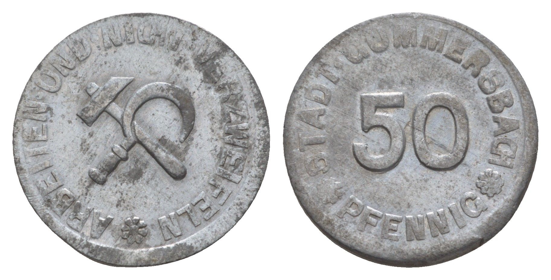 Гуммерсбах 50 пфеннигов ND (1920) Funck 180.4, Men18 12471.4 цинк 5010-711