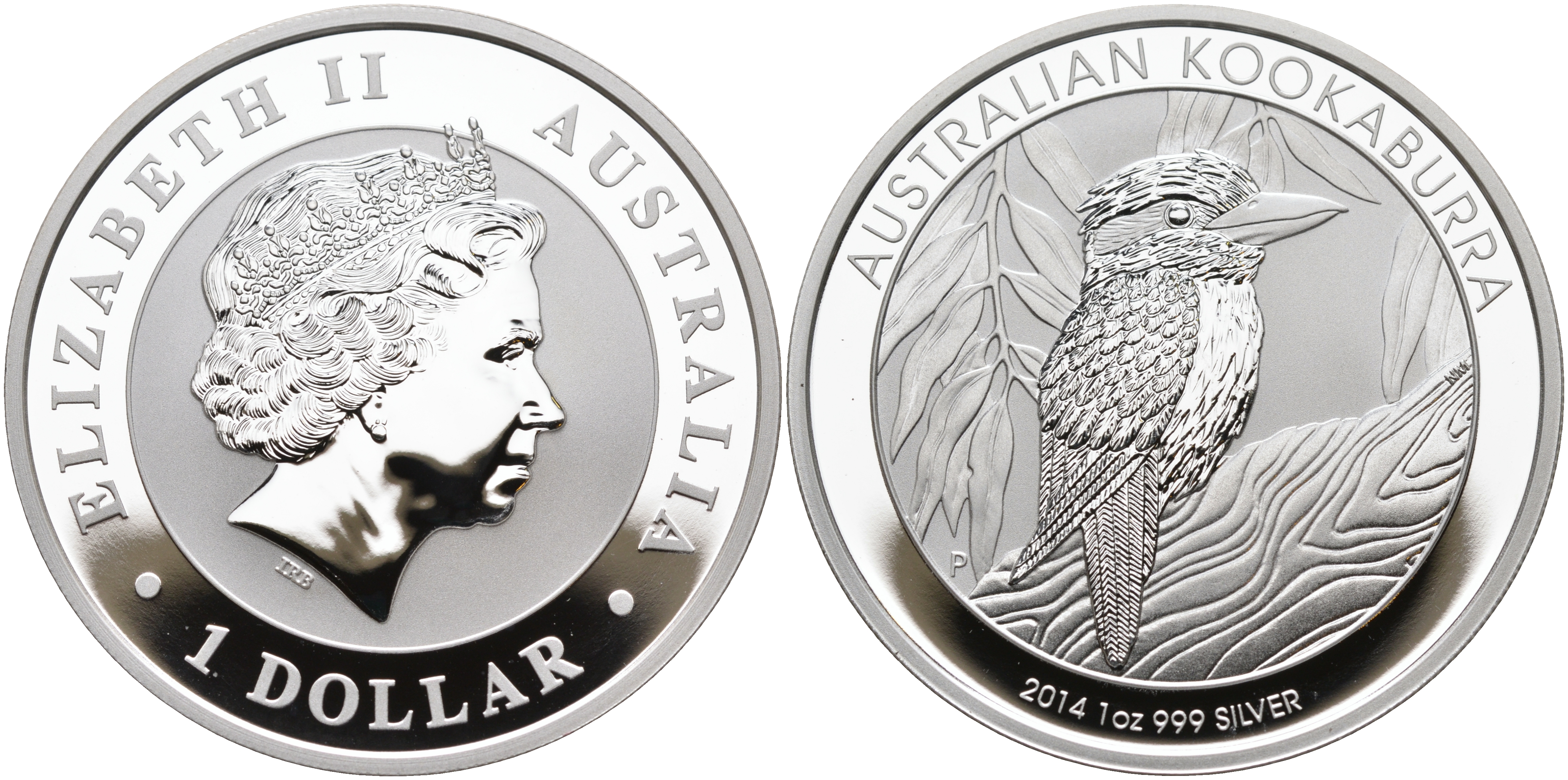 Австралия 1 доллар 2014 Австралийская кукабара KM NEW серебро PROOF 02-207-34