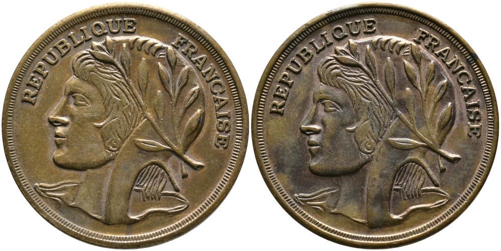 ФРАНЦИЯ ЖЕТОН ND ГОЛАВА РЕСПУБЛИКИ ВЛЕВО. МОНЕТНАЯ РОТАЦИЯ, ДИАМЕТР 31,5 ММ. жёлтый металл 4179-144