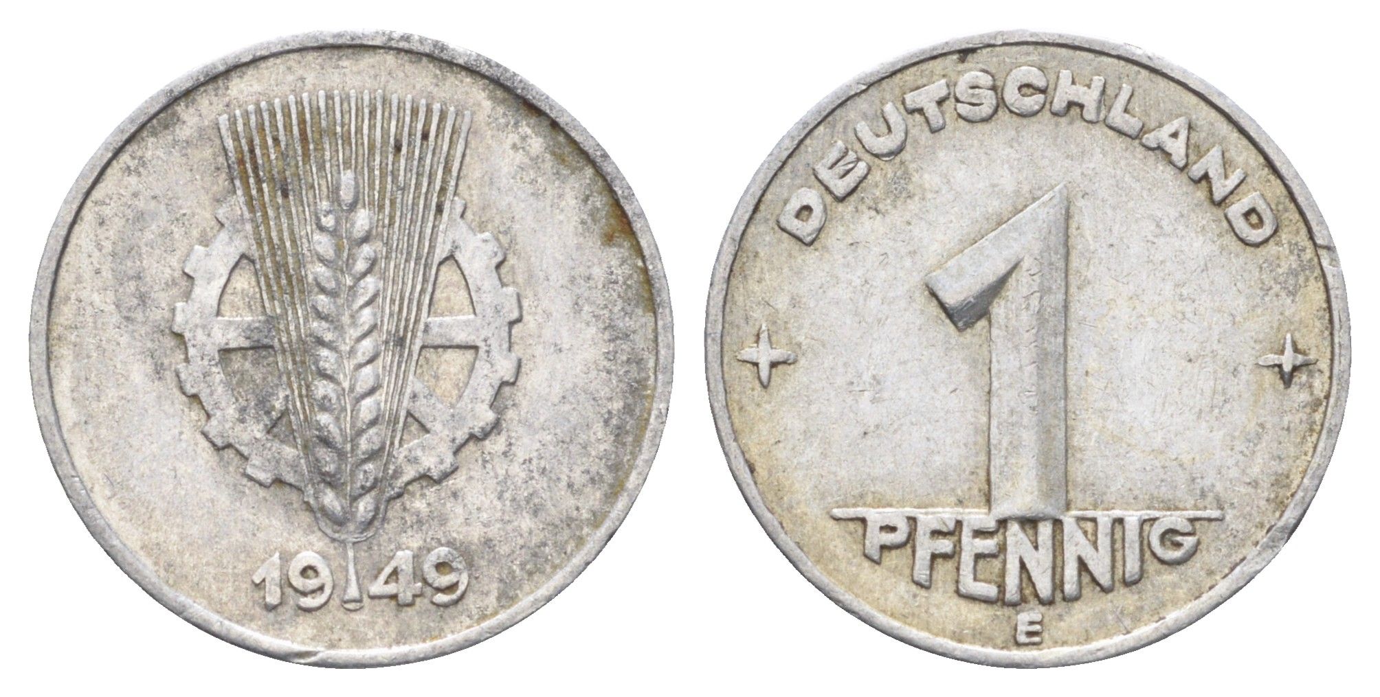 ГДР 1 пфенниг 1949 E KM 1 алюминий 4697-559