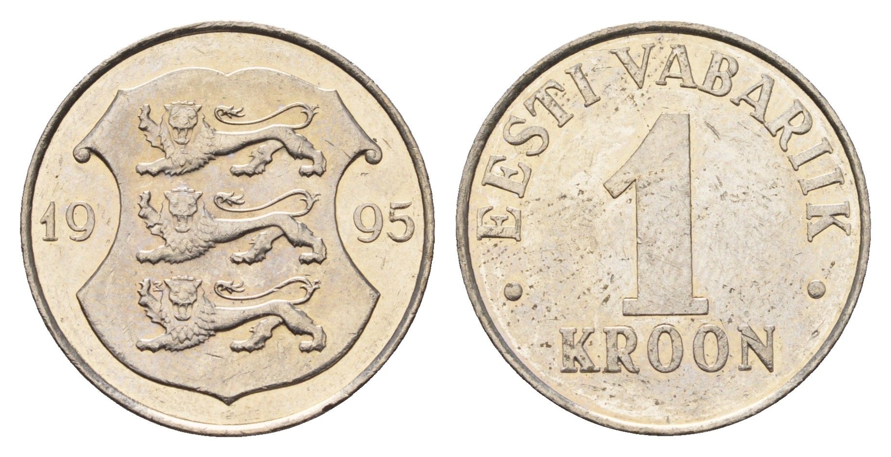 Эстония 1 крона 1995 KM 28 медно-никель aUNC 4688-626