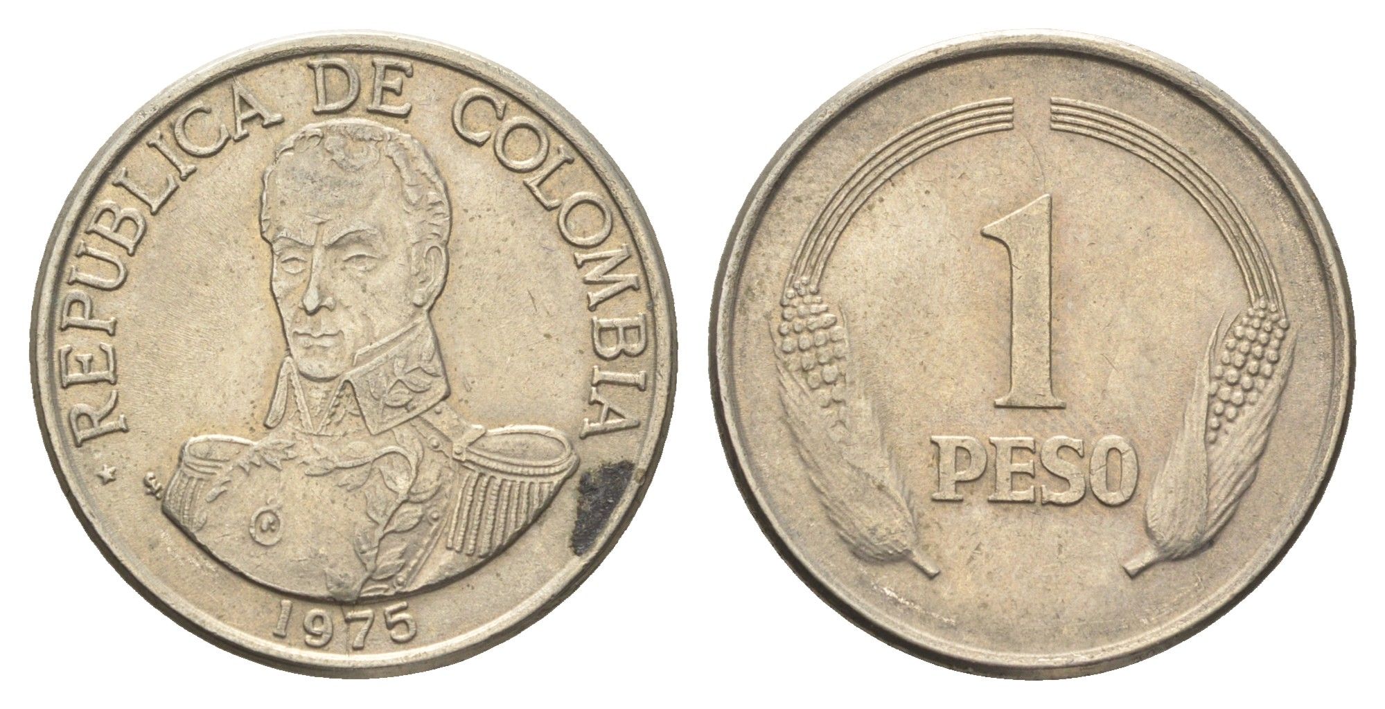 Колумбия 1 песо 1975 Симон Боливар KM 258.1 медно-никель 4663-753