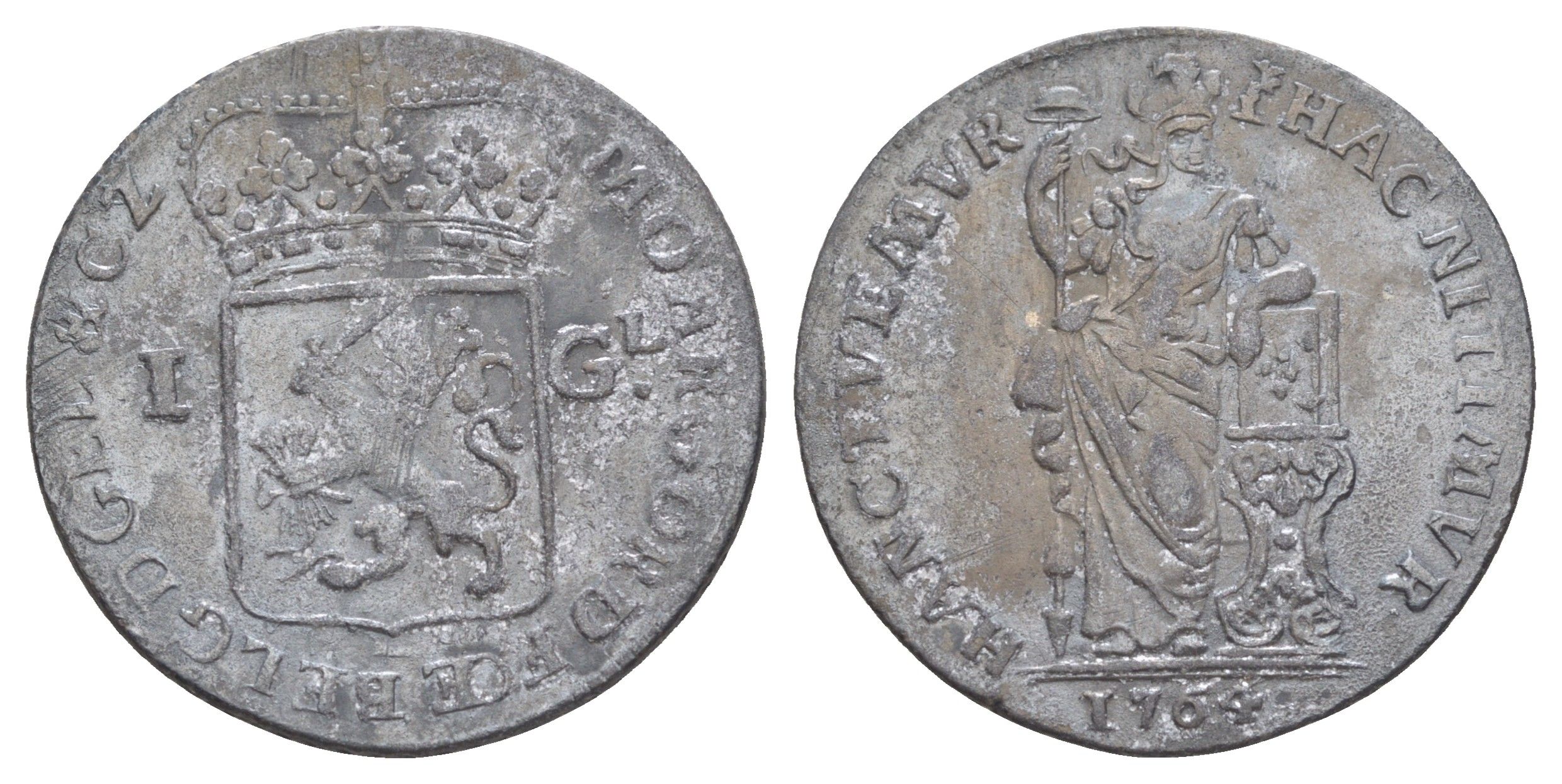 Нидерланды, Голландская республика, Утрехт 1 гульден 1764 KM 102 серебро 603-1112