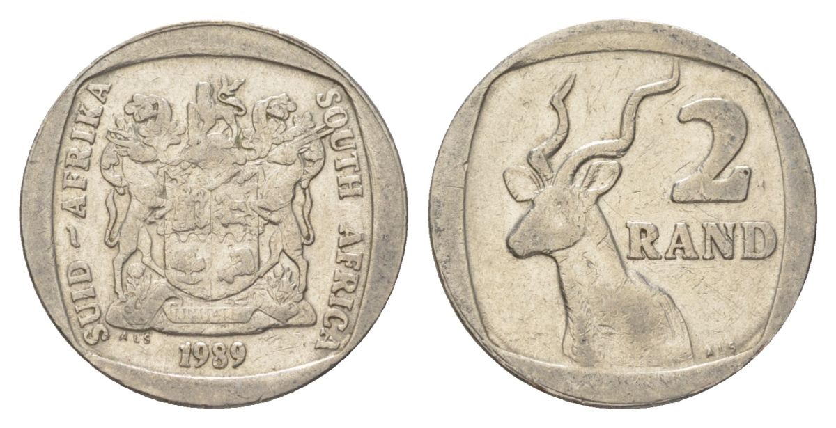 ЮАР 2 ранда 1989 KM 139 медь плакированная никелем 4626-947