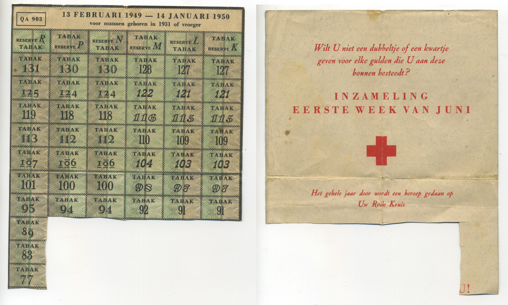 Нидерланды талоны на табак 1949-1950 бумага 6280-53-1-1