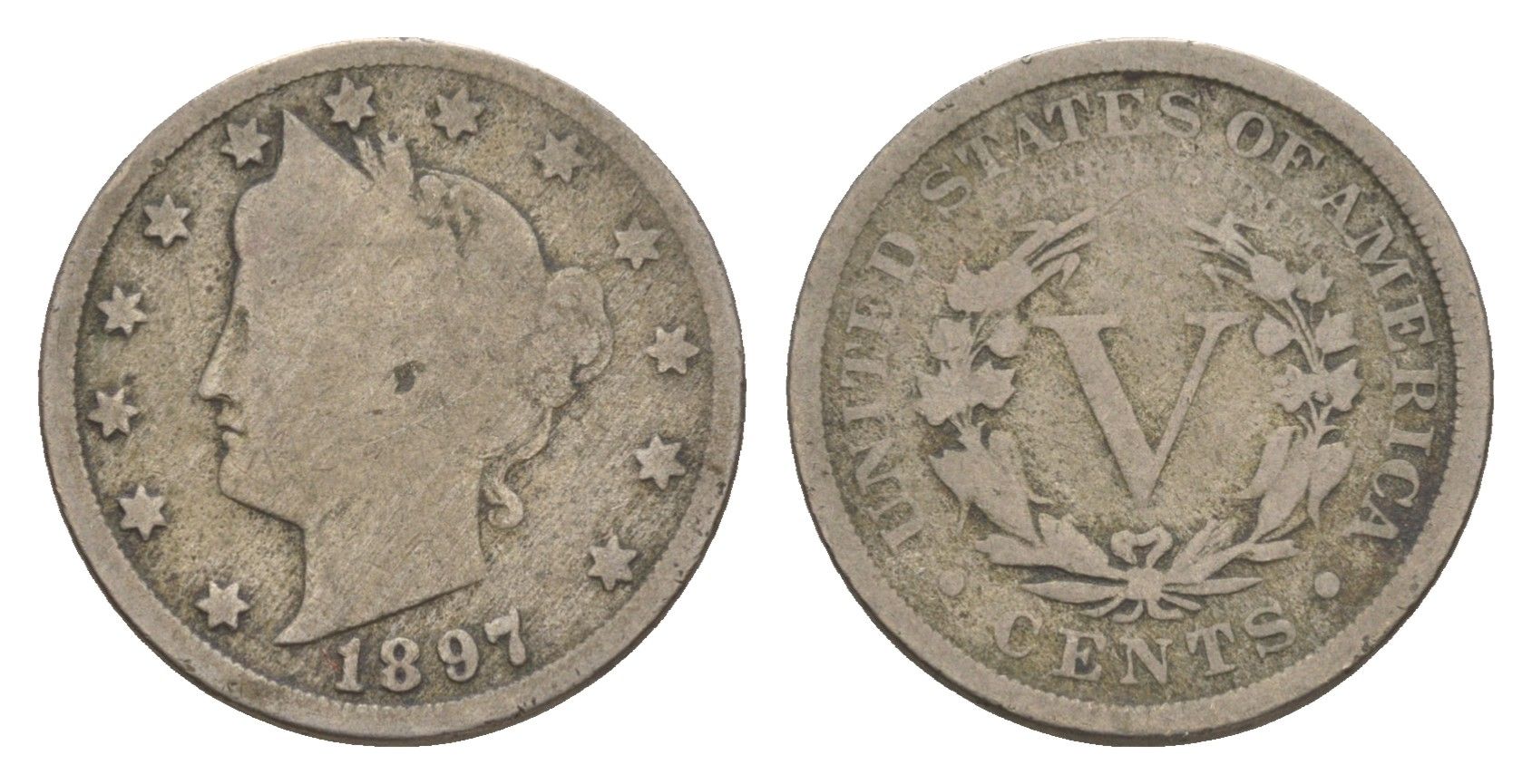 США 5 центов 1897 KM 112 медно-никель 4655-516