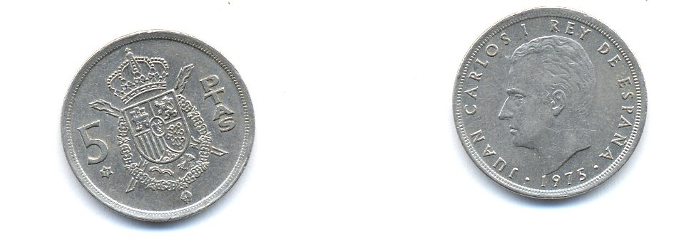 ИСПАНИЯ 5 ПЕСЕТ 1979 KM 807 медно-никель 54-1813