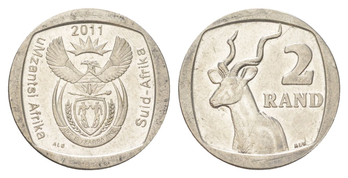 ЮАР 2 ранда 2011 KM 505 медь плакированная никелем 4628-323