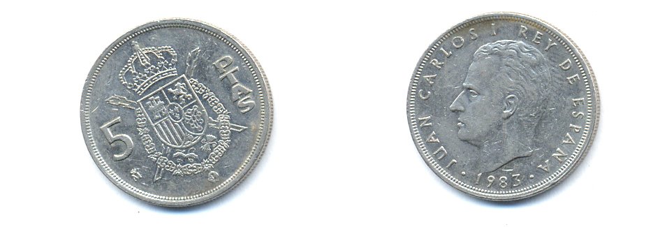 Испания 5 песет 1983 Хуан Карлос I (1975-2014) KM 823 медно-никель 54-1921