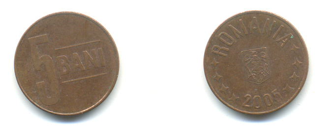 Румыния 5 бани 2005 KM 190 сталь плакированная медью 176-736