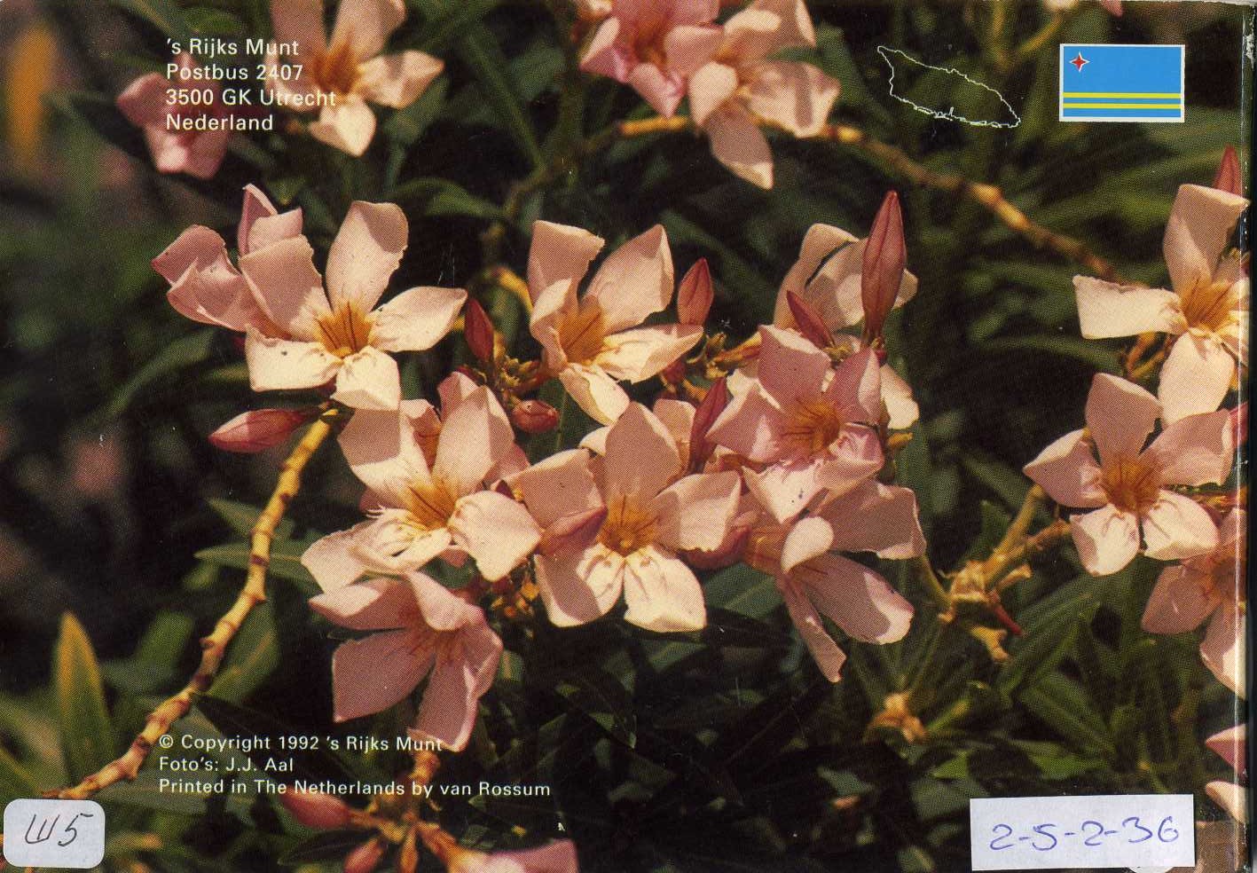 Аруба официальный набор из 6 монет 1992 в оригинальном буклете, с жетоном монетного двора KM MS7 UNC 2-5-2-36