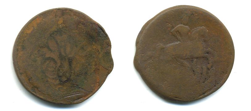 РОССИЯ 1 КОПЕЙКА 17XX медь 61-955