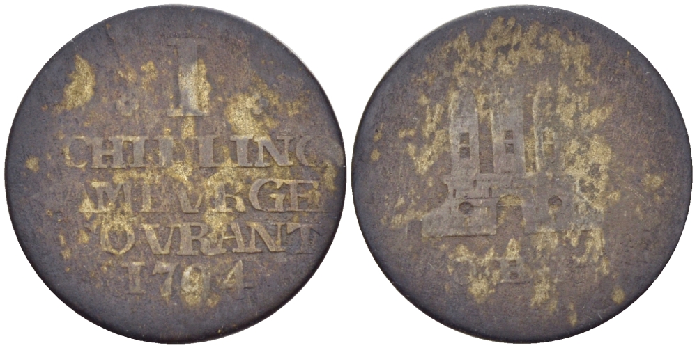 Гамбург 1 шиллинг 1794 OHK KM 214 серебро 66-1134