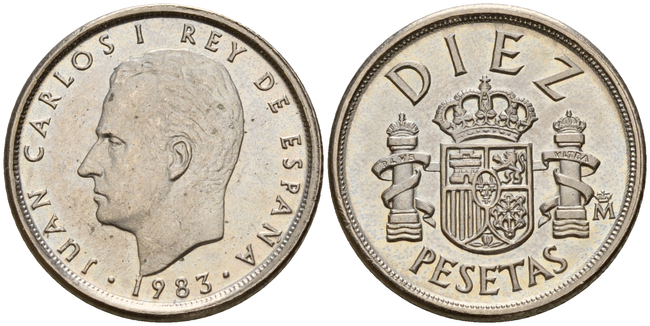 Испания 10 песет 1983 Хуан Карлос I (1975-2014), первый год KM 827 медно-никель    4160-336