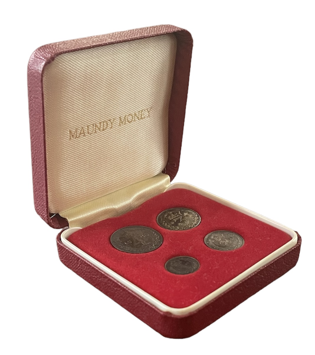 Великобритания набор из 4 монет 1903 1, 2, 3 и 4 пенса, Манди сет, в оригинальной коробке Spink 3985 серебро 00-803-58