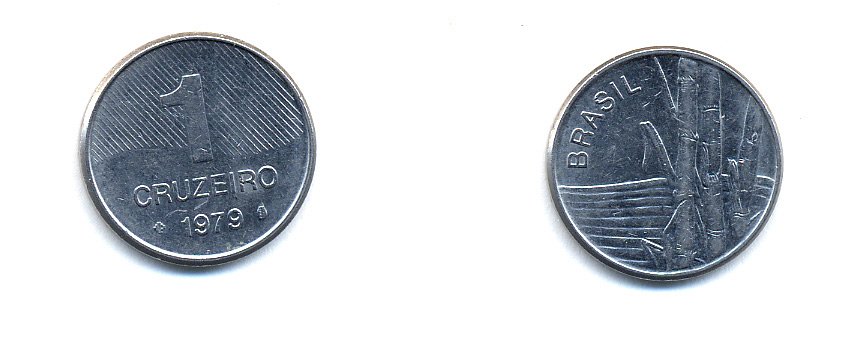 Бразилия 1 крузейро 1979 сахарный тростник KM 590 нержавеющая сталь 76-913