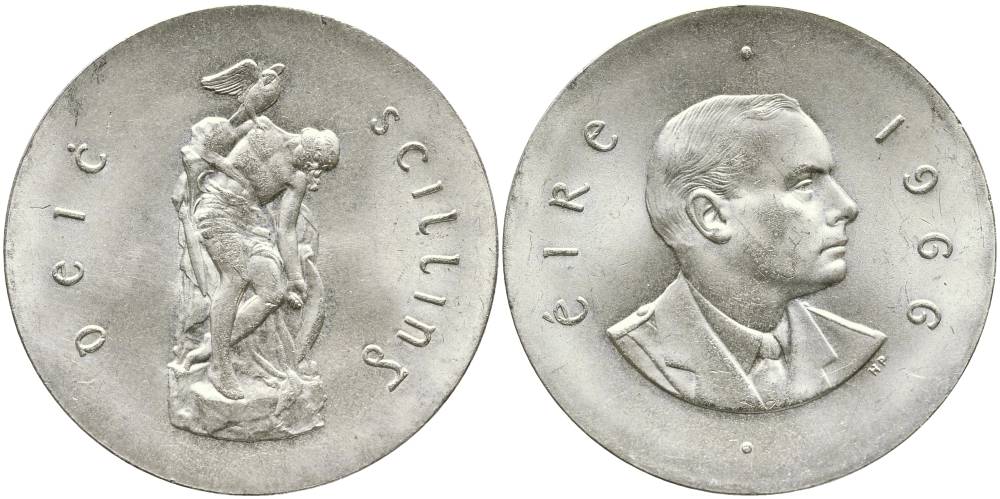 Ирландия 10 шиллингов 1966 50 лет Пасхального восстания 1916 года KM 18 серебро 650-612