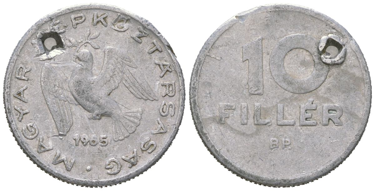 Венгрия 10 филлеров 1965 BP KM 547 алюминий 99-554