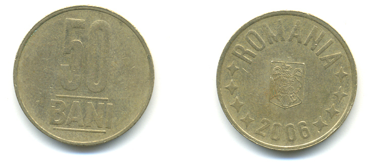 РУМЫНИЯ 50 БАНИ 2006 KM 192 латунь 176-952