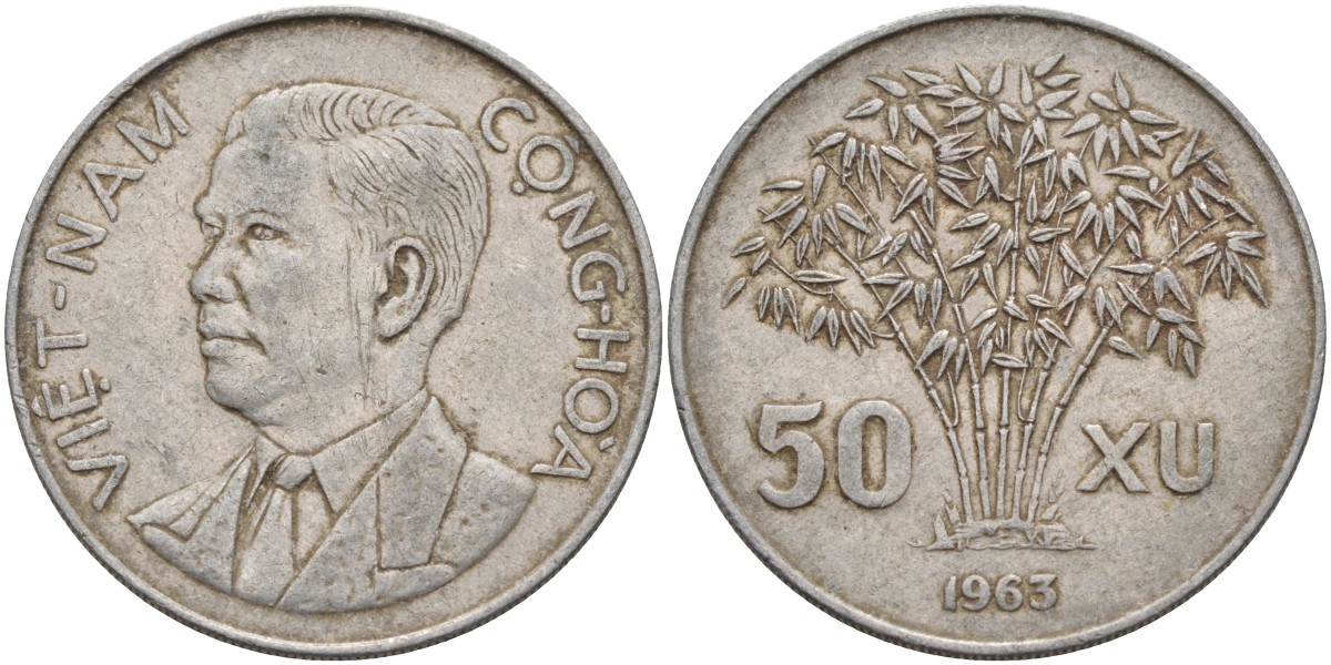 Южный Вьетнам 50 су 1963 KM 6 алюминий 4367-541