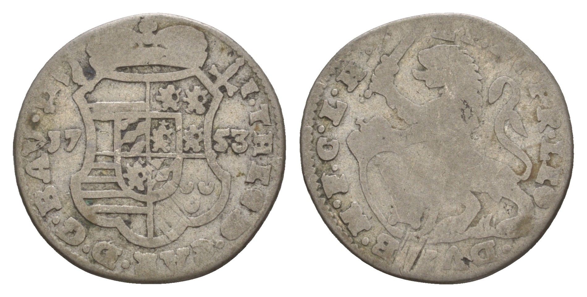 Льеж 1 эскалин 1753 KM 165 серебро 1519-825