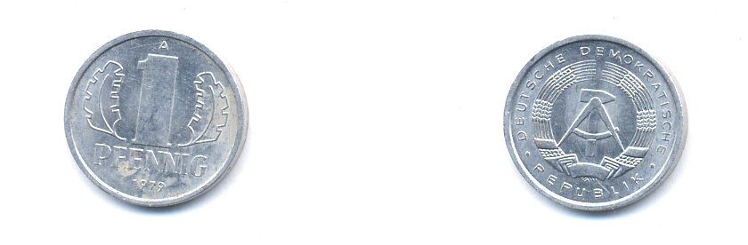 ГДР 1 ПФЕННИГ 1979 А KM 8.2 алюминий 54-2451