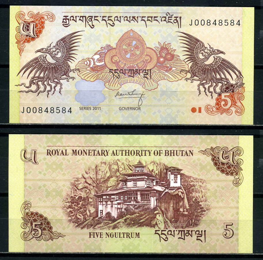 Бутан 5 нгултрумов 2011 Pick 28b бумага UNC (пресс) 8621-39-1-1