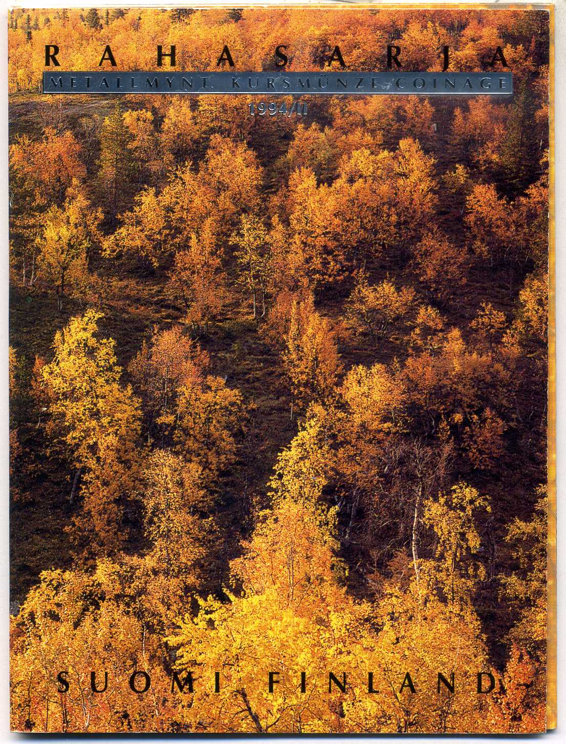 Финляндия госнабор из 5 монет плюс оригинальный жетон 1994 UNC 3-4-1-50