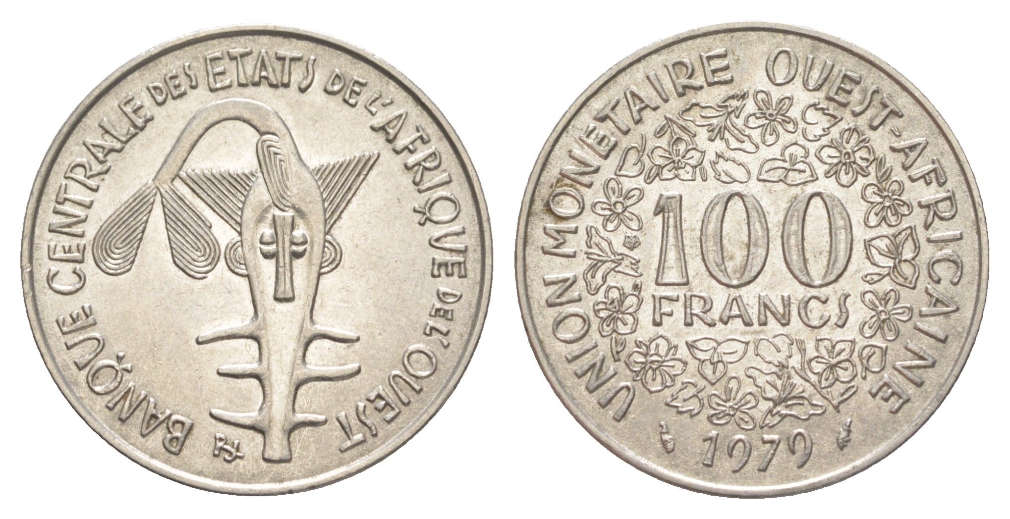 Западная Африка (BCEAO) 100 франков 1979 KM 4 никель aUNC 4654-544